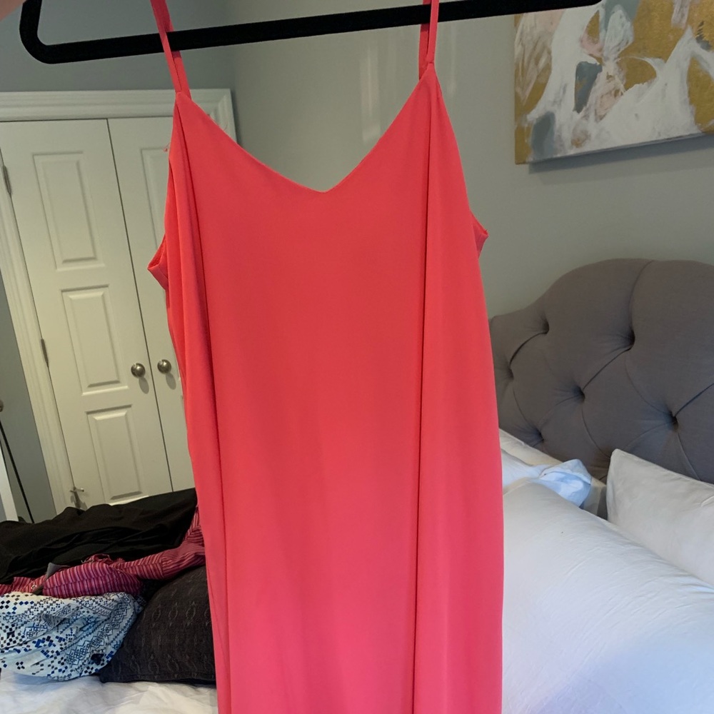 Pinkish Orange Flowy Dress